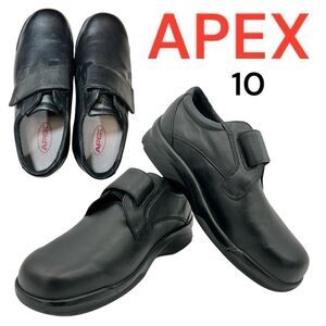 Apex Men's Size 10 Ambulator Biomechanical Single Strap Leather Shoes Black